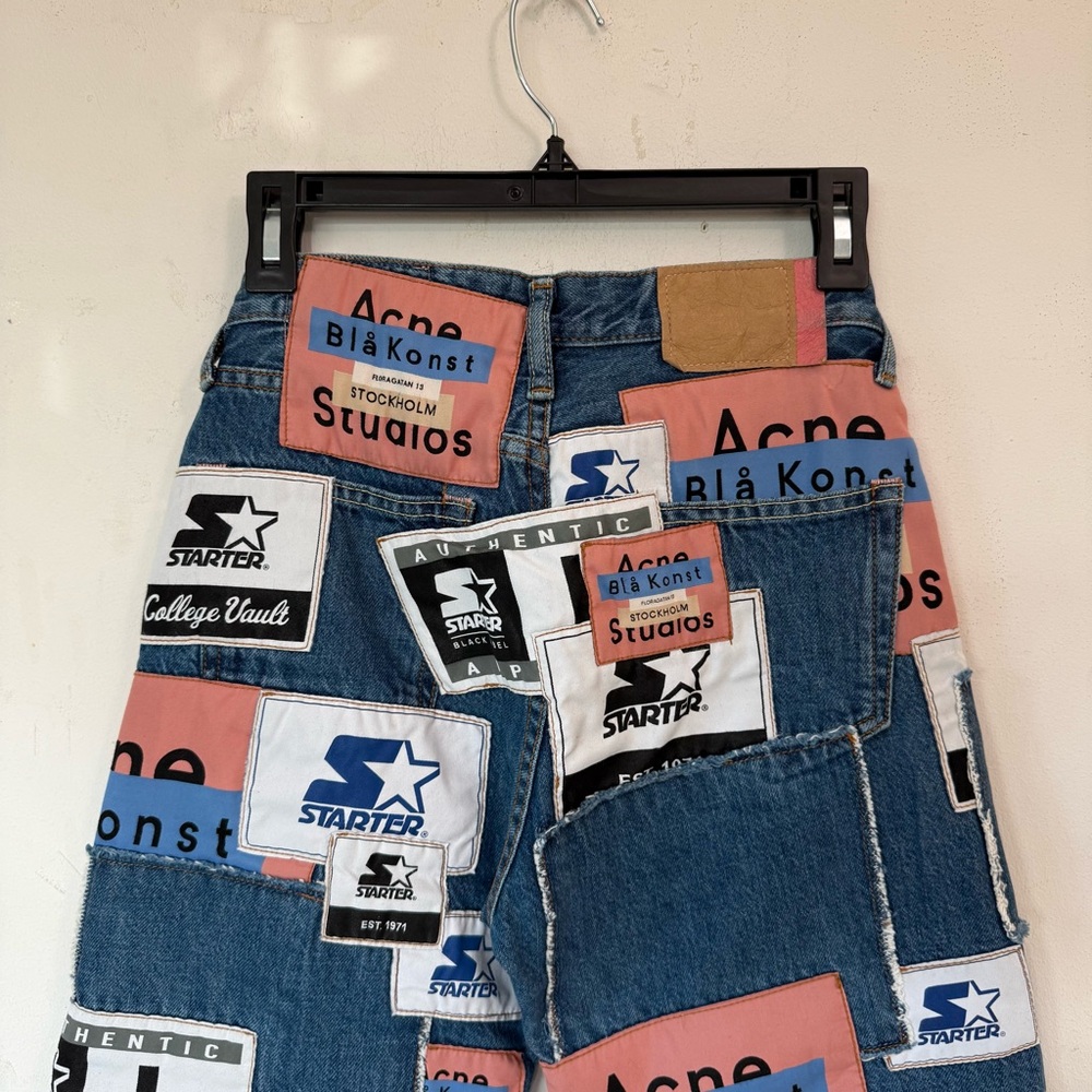 Acne Studios X Starter Patchwork Denim Jeans With… - image 1